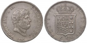 ZECCHE ITALIANE - NAPOLI - Ferdinando II di Borbone (1830-1859) - Piastra 1853 P.R. 82; Mont. 796/797 AG

qSPL/SPL