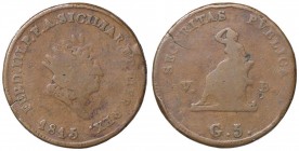 ZECCHE ITALIANE - PALERMO - Ferdinando III di Borbone (1759-1816) - 5 Grani 1815 Spahr 163; Mont. 353/356 NC CU

MB