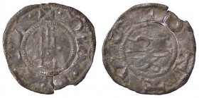ZECCHE ITALIANE - PARMA - Repubblica, a nome di Ottone IV (1208-1209) - Denaro Piccolo CNI 1/2; MIR 901 RRRR (MI g. 0,41) Frattura passante

Frattur...