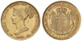 ZECCHE ITALIANE - PARMA - Maria Luigia (1815-1847) - 40 Lire 1815 Pag. 1; Mont. 111 (AU g. 12,88) Colpetto

Colpetto

BB-SPL