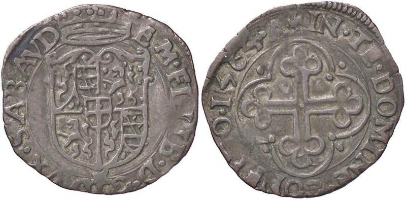 SAVOIA - Emanuele Filiberto (1553-1580) - Soldo 1564 A MIR 534i NC (MI g. 1,73)C...