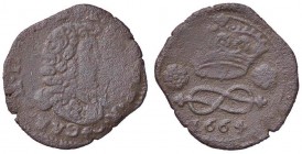 SAVOIA - Carlo Emanuele II, secondo periodo (1648-1675) - 2 Denari 1664 MIR 829a R (CU g. 1,67)

meglio di MB