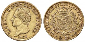 SAVOIA - Carlo Felice (1821-1831) - 20 Lire 1828 T (L) Pag. 56; Mont. 41 (AU g. 6,39)

BB+