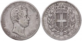 SAVOIA - Carlo Alberto (1831-1849) - 5 Lire 1832 T Pag. 232; Mont. 106 AG

qBB