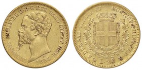 SAVOIA - Vittorio Emanuele II (1849-1861) - 20 Lire 1853 G Pag. 343; Mont. 9 (AU g. 6,44)

BB