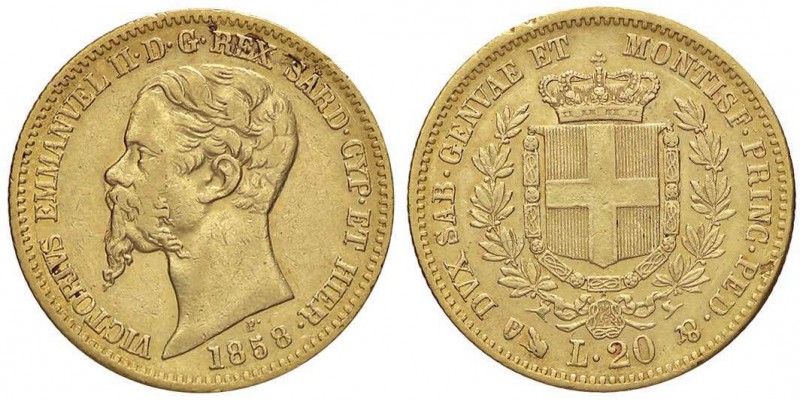 SAVOIA - Vittorio Emanuele II (1849-1861) - 20 Lire 1858 G Pag. 352; Mont. 21 (A...