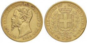 SAVOIA - Vittorio Emanuele II (1849-1861) - 20 Lire 1858 G Pag. 352; Mont. 21 (AU g. 6,4)

BB