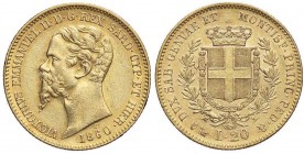 SAVOIA - Vittorio Emanuele II (1849-1861) - 20 Lire 1860 G Pag. 356; Mont. 25 AU

bello SPL