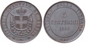SAVOIA - Vittorio Emanuele II Re eletto (1859-1861) - 5 Centesimi 1859 BI Pag. 445; Mont. 123 CU

qFDC
