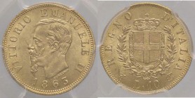 SAVOIA - Vittorio Emanuele II Re d'Italia (1861-1878) - 10 Lire 1863 T (18,5) Pag. 477; Mont. 155 AU Sigillata PCGS MS63

Sigillata PCGS MS63

FDC