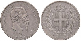 SAVOIA - Vittorio Emanuele II Re d'Italia (1861-1878) - 5 Lire 1865 T Pag. 487; Mont. 167 R AG Colpetti

Colpetti

qBB