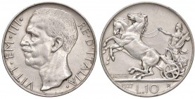 SAVOIA - Vittorio Emanuele III (1900-1943) - 10 Lire 1927 ** Biga Pag. 692a; Mont. 90 AG

bel BB