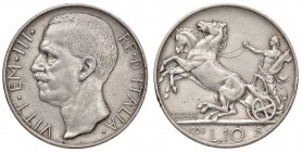 SAVOIA - Vittorio Emanuele III (1900-1943) - 10 Lire 1928 * Biga Pag. 693; Mont. 91 NC AG

bel BB