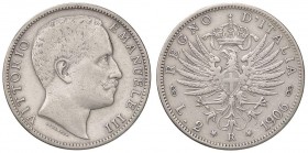 SAVOIA - Vittorio Emanuele III (1900-1943) - 2 Lire 1906 Aquila Pag. 730; Mont. 145 AG Colpetto

Colpetto

qBB/BB