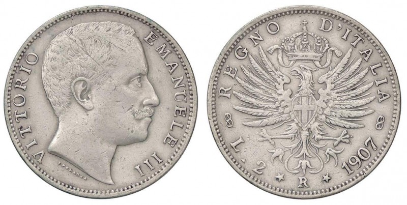 SAVOIA - Vittorio Emanuele III (1900-1943) - 2 Lire 1907 Aquila Pag. 731; Mont. ...