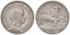 SAVOIA - Vittorio Emanuele III (1900-1943) - 2 Lire 1910 Quadriga lenta Pag. 733; Mont. 148 R AG

qBB/BB