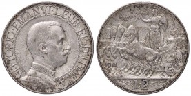 SAVOIA - Vittorio Emanuele III (1900-1943) - 2 Lire 1911 Quadriga lenta Pag. 734; Mont. 149 RR AG

BB+