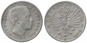 SAVOIA - Vittorio Emanuele III (1900-1943) - Lira 1905 Aquila Pag. 765; Mont. 190 RR AG

MB-BB
