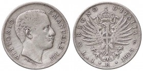 SAVOIA - Vittorio Emanuele III (1900-1943) - Lira 1905 Aquila Pag. 765; Mont. 190 RR AG Lavata

Lavata

MB/qBB