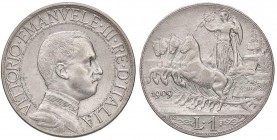 SAVOIA - Vittorio Emanuele III (1900-1943) - Lira 1909 Quadriga lenta Pag. 769; Mont. 195 R AG Pulita

Pulita

BB