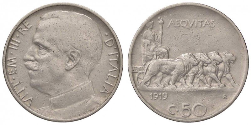 SAVOIA - Vittorio Emanuele III (1900-1943) - 50 Centesimi 1919 R Pag. 799; Mont....