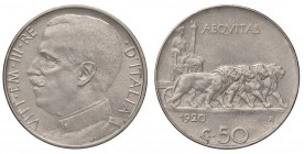 SAVOIA - Vittorio Emanuele III (1900-1943) - 50 Centesimi 1920 L Pag. 800; Mont. 237 NI Segnetto al D/

Segnetto al D/

qFDC/FDC