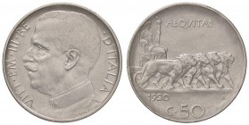 SAVOIA - Vittorio Emanuele III (1900-1943) - 50 Centesimi 1920 R Pag. 801; Mont. 238 NI Segni al D/

Segni al D/

BB/BB+