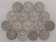 SAVOIA - Vittorio Emanuele III (1900-1943) - 20 Centesimi 1908÷1922 Donna Mont. 276÷286 R NI serie delle 11 monete Assieme alla serie dei 20 centesimi...