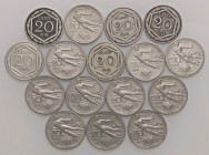 SAVOIA - Vittorio Emanuele III (1900-1943) - 20 Centesimi 1908÷1922 Donna Mont. 276÷286 R NI serie delle 11 monete Assieme alla serie dei 20 centesimi...