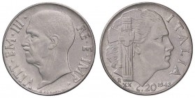 SAVOIA - Vittorio Emanuele III (1900-1943) - 20 Centesimi 1942 XX Impero Pag. 860; Mont. 317 Ac

FDC