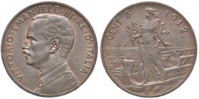 SAVOIA - Vittorio Emanuele III (1900-1943) - 5 Centesimi 1912 Prora Pag. 894; Mont. 362 R CU

SPL