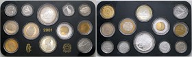 REPUBBLICA ITALIANA - Repubblica Italiana (monetazione in lire) (1946-2001) - Serie zecca 2001 Mont. 38 In confezione - 12 valori

In confezione - 1...