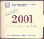 REPUBBLICA ITALIANA - Repubblica Italiana (monetazione in lire) (1946-2001) - Serie zecca 2001 Mont. 38 In confezione - 12 valori

In confezione - 1...