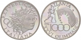 REPUBBLICA ITALIANA - Repubblica Italiana (monetazione in lire) (1946-2001) - 1.000 Lire 1996 - Olimpiadi Mont. 52bis NC AG In confezione

In confez...