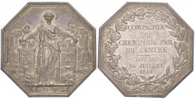 MEDAGLIE ESTERE - FRANCIA - Luigi Filippo I (1830-1848) - Medaglia 1838 - Inaugurazione ferrovia del centro AG Opus: Bovy Ø 37

SPL
