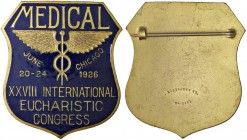 MEDAGLIE ESTERE - U.S.A. - Distintivo 1926 - Chicago, XXVIII congresso di medicina MD mm 39x45

mm 39x45 -

SPL