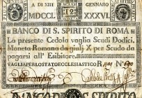 CARTAMONETA - STATO PONTIFICIO - Banco di S. Spirito di Roma (1786-1796) Tagli da 5 a 100 scudi Gav. 12 R da 12 scudi

da 12 scudi -

meglio di MB