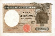 CARTAMONETA - BANCA d'ITALIA - Vittorio Emanuele III (1900-1943) - 25 Lire 22/01/1919 - Aquila Latina Alfa 102; Lireuro 1C RRR Canovai/Sacchi Carta fr...