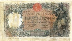 CARTAMONETA - BANCA d'ITALIA - Vittorio Emanuele III (1900-1943) - 50 Lire 15/08/1919 - Buoi Alfa 223; Lireuro 4N RR Stringher/Sacchi Restauri

Stri...