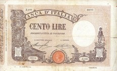 CARTAMONETA - BANCA d'ITALIA - Vittorio Emanuele III (1900-1943) - 100 Lire - Barbetti con matrice 04/07/1925 Alfa 325; Lireuro 15/53 Stringher/Sacchi...