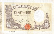 CARTAMONETA - BANCA d'ITALIA - Vittorio Emanuele III (1900-1943) - 100 Lire - Barbetti con matrice 24/04/1918 Alfa 299; Lireuro 15/27 Stringher/Sacchi...