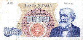 CARTAMONETA - BANCA d'ITALIA - Repubblica Italiana (monetazione in lire) (1946-2001) - 1.000 Lire - Verdi 1° tipo 20/05/1966 Alfa 715sp; Lireuro 55Fa ...