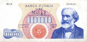 CARTAMONETA - BANCA d'ITALIA - Repubblica Italiana (monetazione in lire) (1946-2001) - 1.000 Lire - Verdi 1° tipo Sette decreti RRR

qBB÷BB+