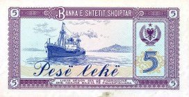 CARTAMONETA ESTERA - ALBANIA - Repubblica (1945-1991) - 10 Lek (1992) Kr. 49b senza numeri di serie Assieme a 5 lek 1976 - Lotto di 2 biglietti

sen...