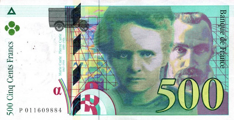 CARTAMONETA ESTERA - FRANCIA - Quinta Repubblica (1959) - 500 Franchi 1994 Forel...