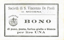 VARIE - Biglietti Società di S. Vincenzo de Paoli in Modena, buoni per alimenti Lotto di 7 biglietti

Lotto di 7 biglietti

BB÷SPL