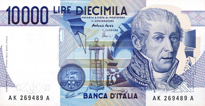 LOTTI - Cartamoneta-Italiana 10000 lire 1984-1994-1995-1997-1998 Lotto di 5 bigl...