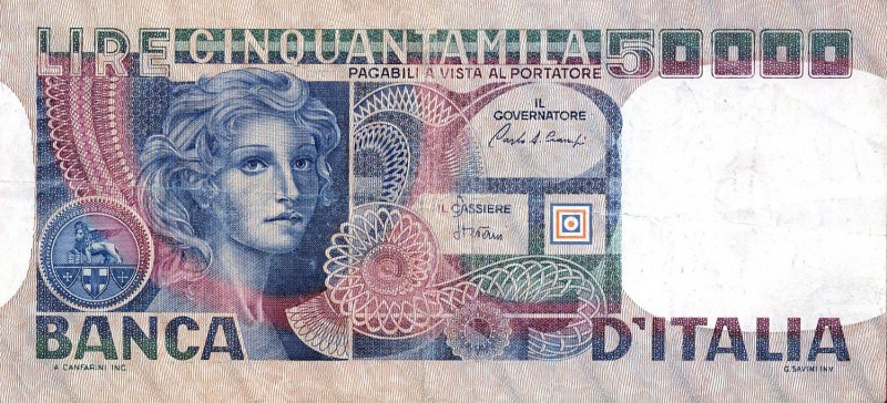 LOTTI - Cartamoneta-Italiana 100000 lire 1980-1992 (4)-1997, 50000 lire 1980-198...
