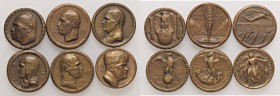 LOTTI - Medaglie FASCISTE - Lotto di 6 medaglie con l'effige di Mussolini

med. SPL
