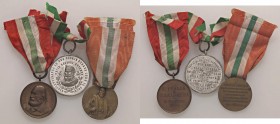 LOTTI - Medaglie PERSONAGGI - Giuseppe Garibaldi Lotto di 3 medaglie con nastrino

Lotto di 3 medaglie con nastrino

BB÷SPL